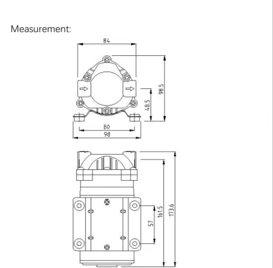 Diaphragm Pump RO Booster Pump- Reverse Osmosis System Water Pump 400 Gpd Jf-1450 Manufacture Factory