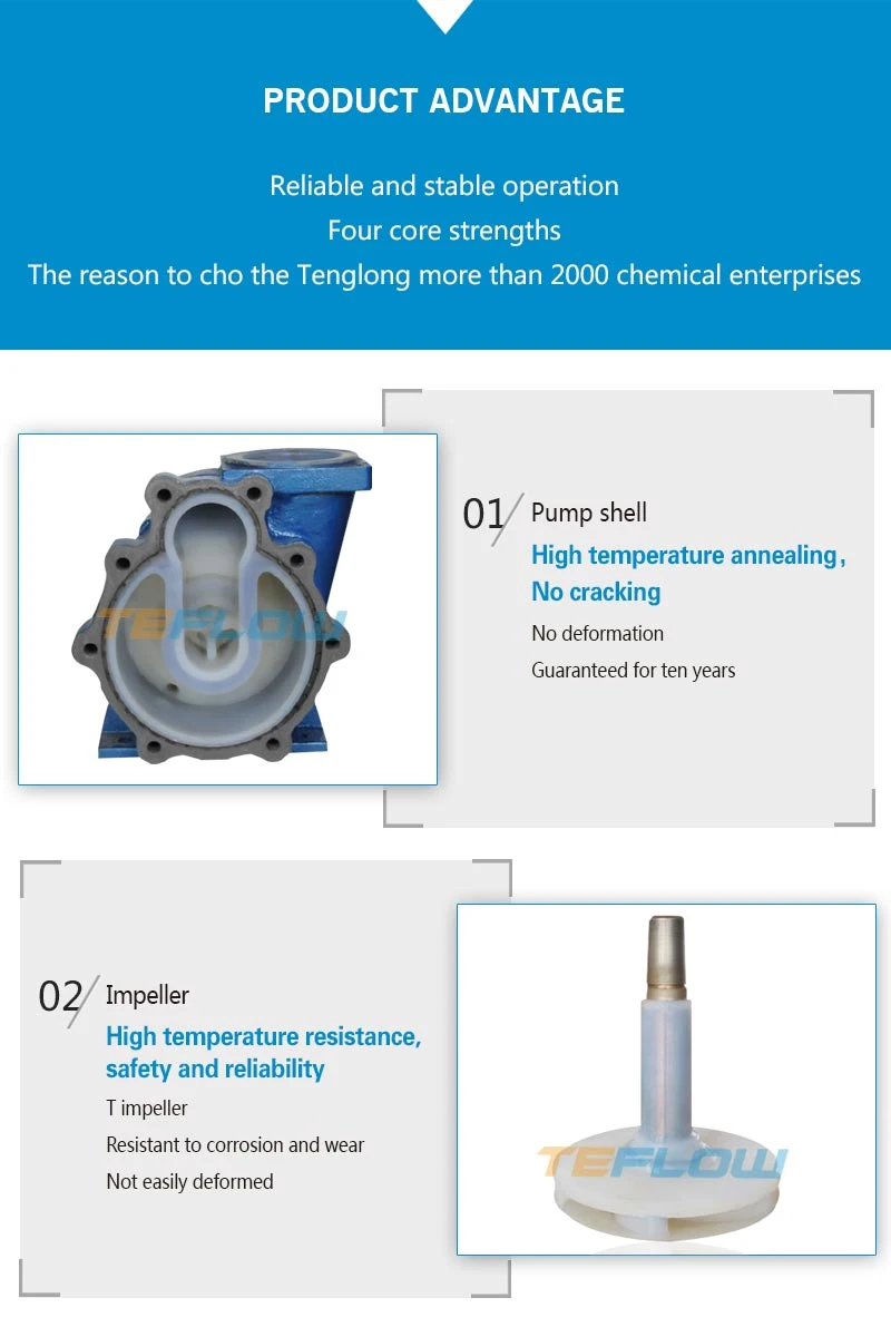 Acid-Resistant Horizontal Pump Tetrafluorochemical Industrial Pump