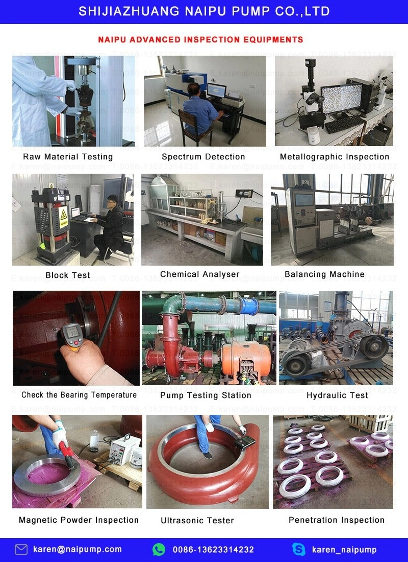 6/4 Nah Heavy Duty Wear-Resisting Mineral Process Centrifugal Slurry Pumps