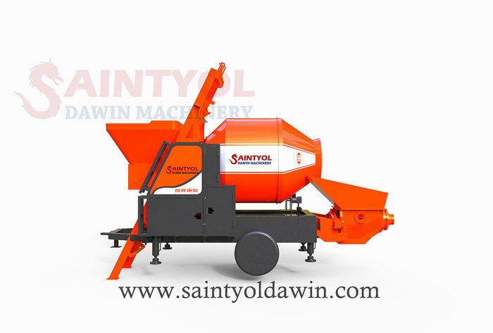 Large Mixing Aggregate Size and Easy Maintenance Concrete Pump with Mixer Concrete Mixing Pump on Sale
