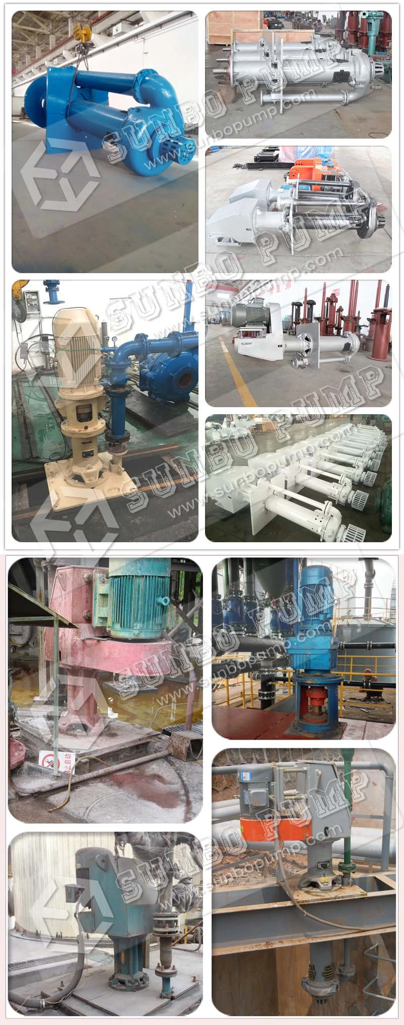 Rubber Lined Spindle Vertical Centrifugal Sump Pump for Water Treatment