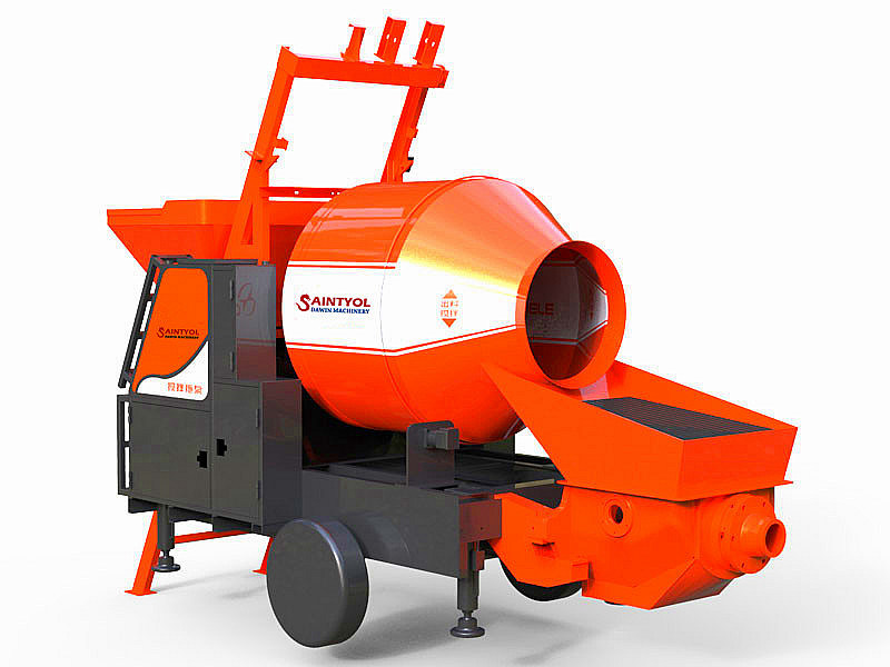 Large Mixing Aggregate Size and Easy Maintenance Concrete Pump with Mixer Concrete Mixing Pump on Sale