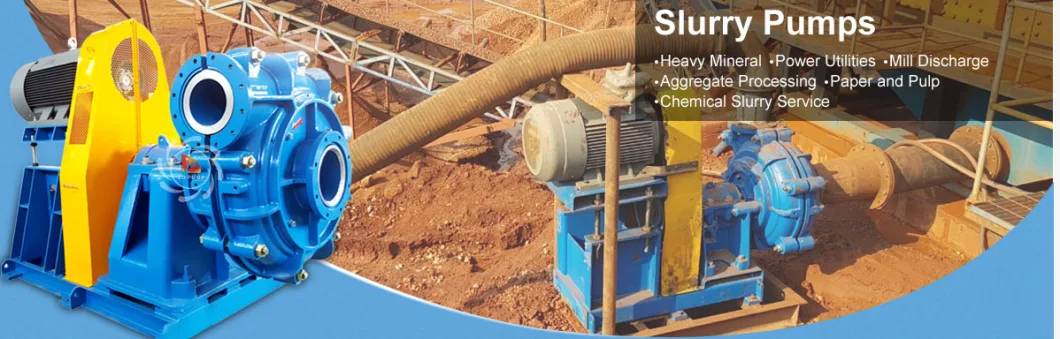 Abrasion Resistant Gypsum Mud Sand Mineral Delivery Slurry Pump