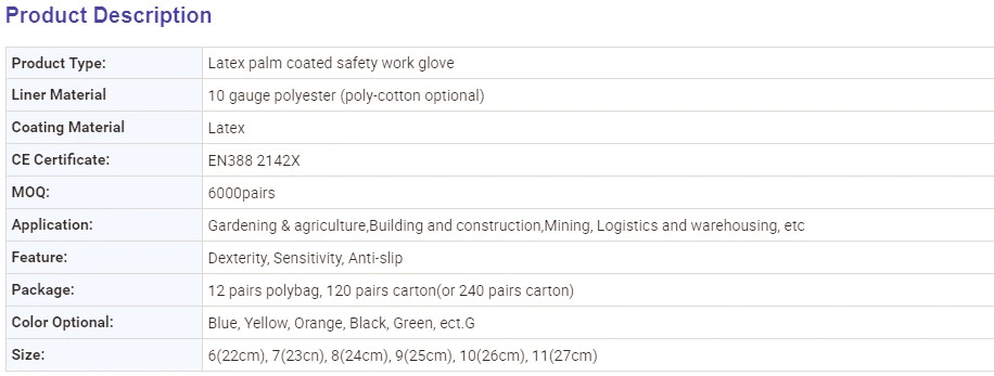 Scratch Resistant Wear Resistant and Oil Resistant Nitrile Coated Labor Protective Industrial Safety Work Gloves