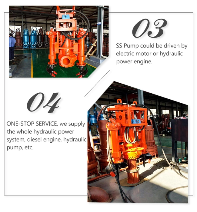 30L/S Hydraulic Submersible Sand Dredging Pump for Sale, Submersible Pump with Agitator