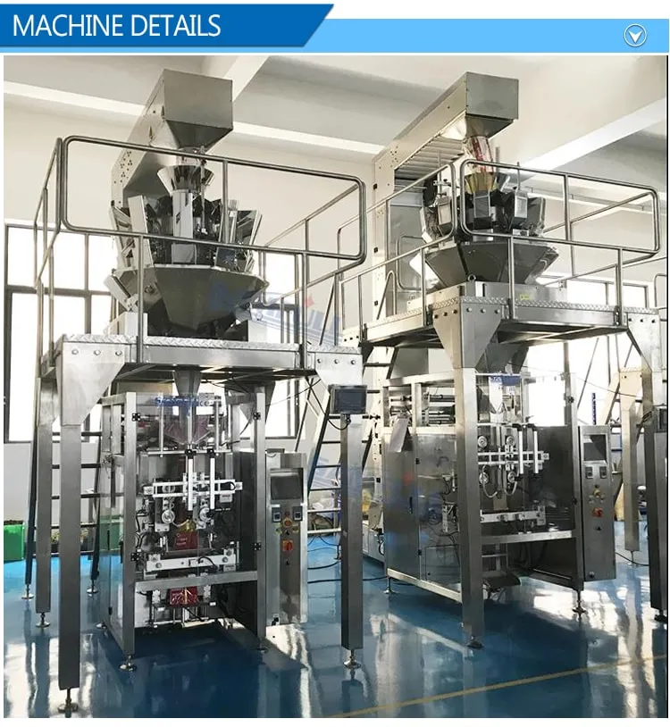 Samfull Automatic Nitrogen Gas Flushing Multihead Weigher Packaging Machinery for Potato Chips Aloo