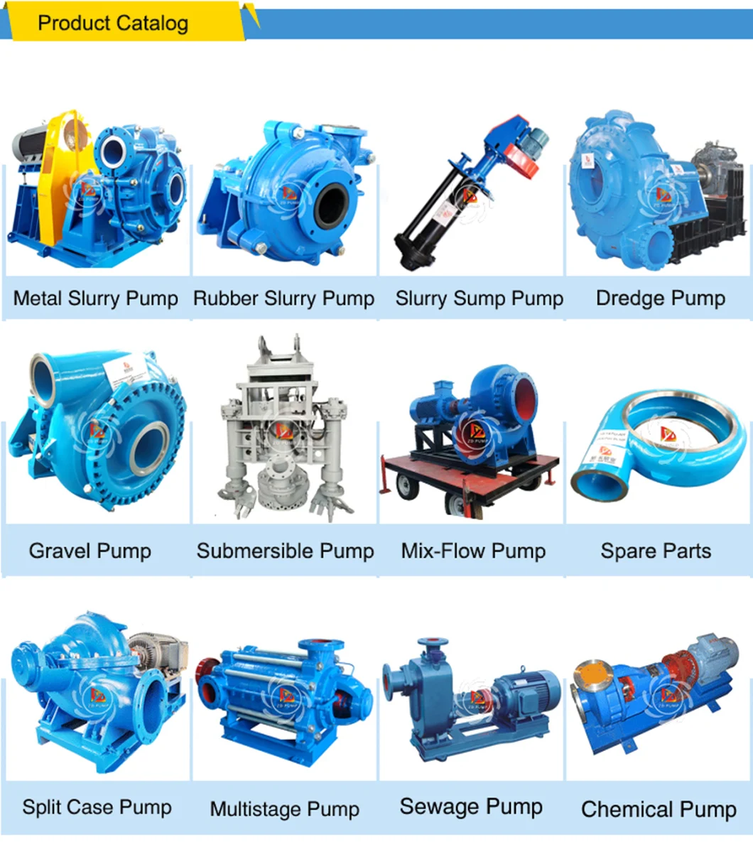 Zidong Gold Tailing Handling Processing Sand Gravel Slurry Pump