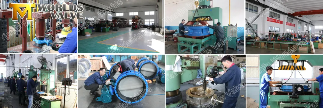 API/DIN Standard Double Flange Butterfly Valve Vulcanized Bonded Wras Rubber Liner Seat