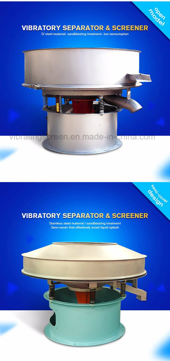 Single Deck Grizzly Ceramic Slurry Circular Vibrating Sieve Machinery for Slurry