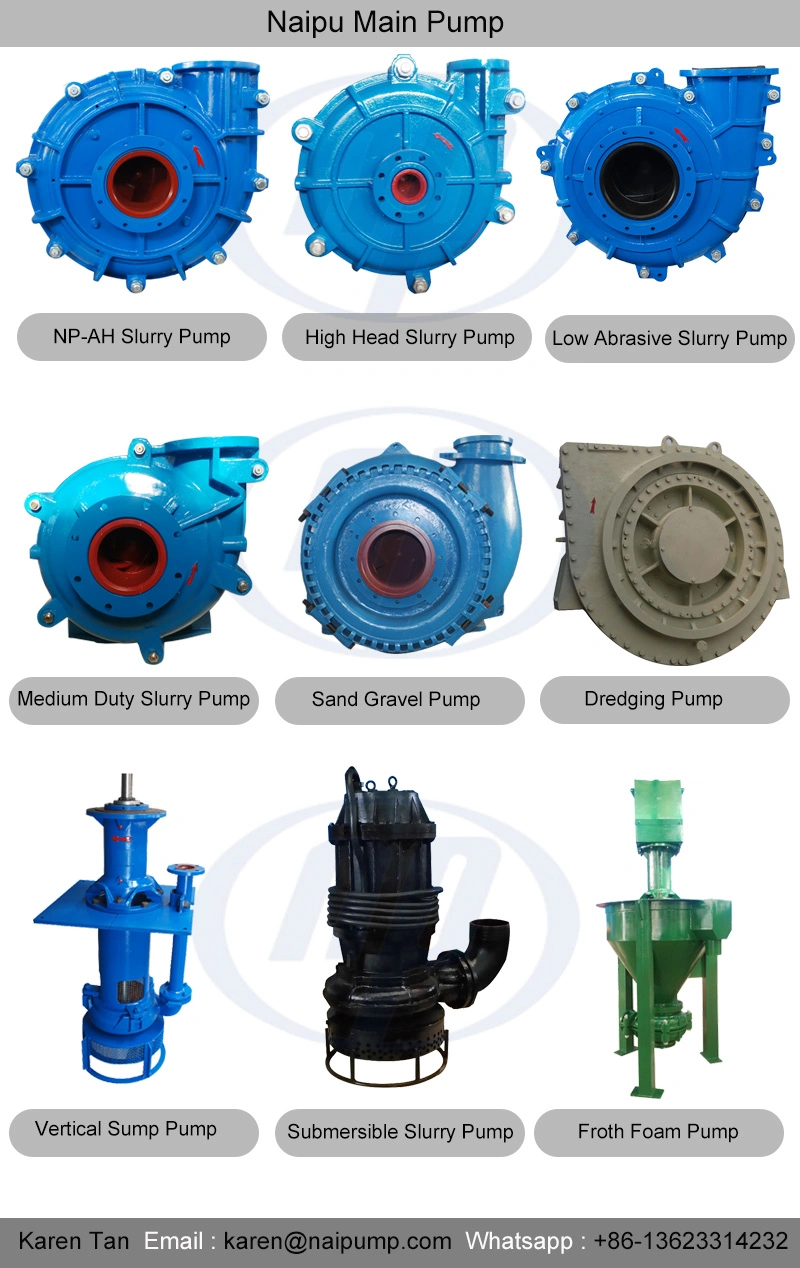 6/4 Nah Heavy Duty Wear-Resisting Mineral Process Centrifugal Slurry Pumps