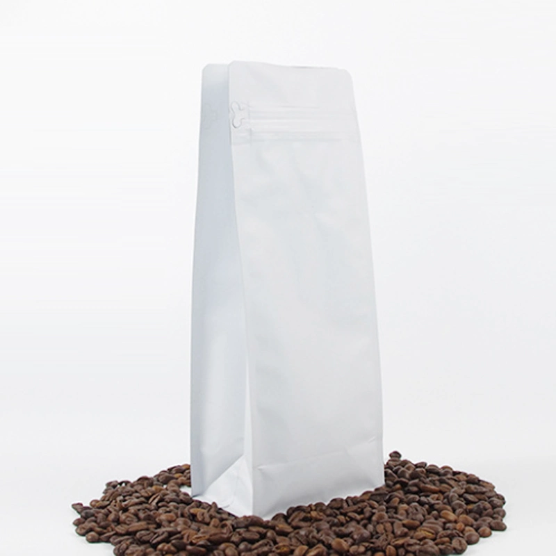 Custom Printed 0.5lb Flat Bottom Coffee Bag Coffee Bean Packaging Pouch with Valve and Zipper