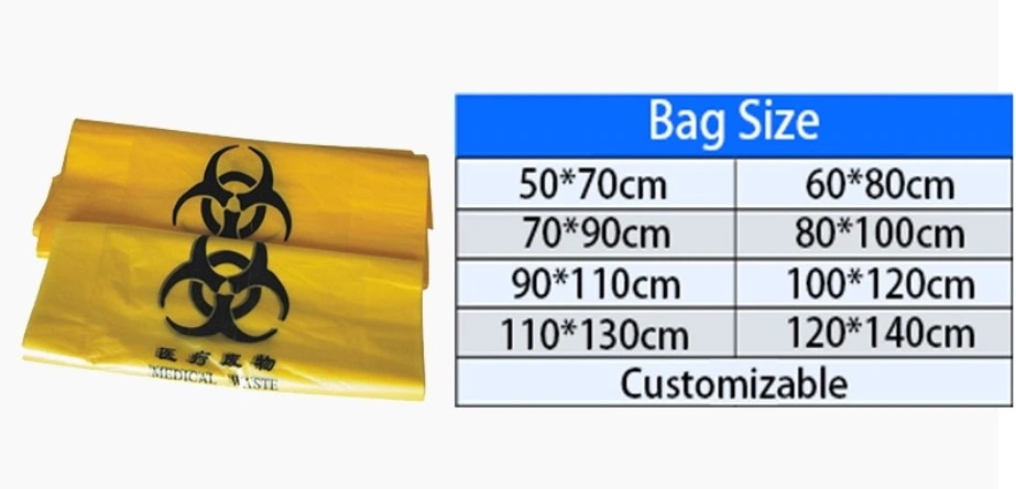 Plastic Trash Bag Personalized Medical Trash Bags with Handle Hospital Garbage Bags Waste Bags