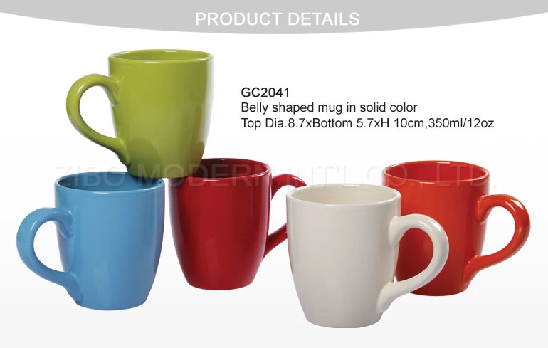Wholesale High Quality Coffee Tea Logo Cup 12 Oz Conical Ceramic Mug