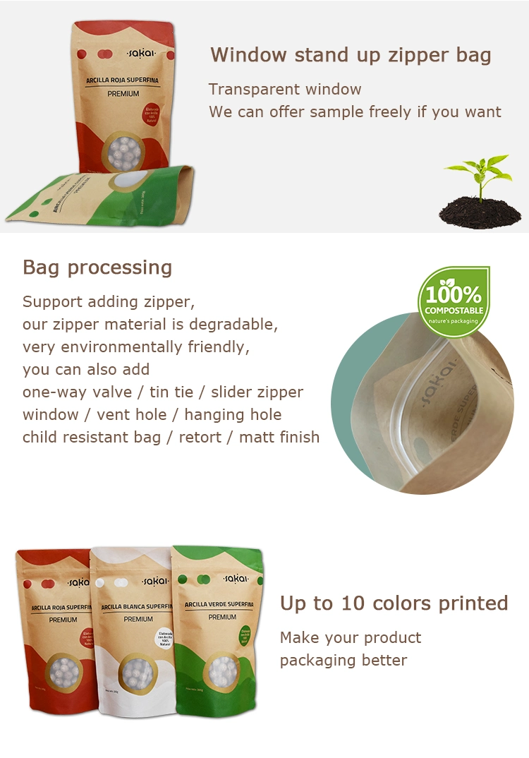 Custom Printed Stand up Pouch Ziplock Coffee Nut Dried Fruit /Beef Packaging Bags