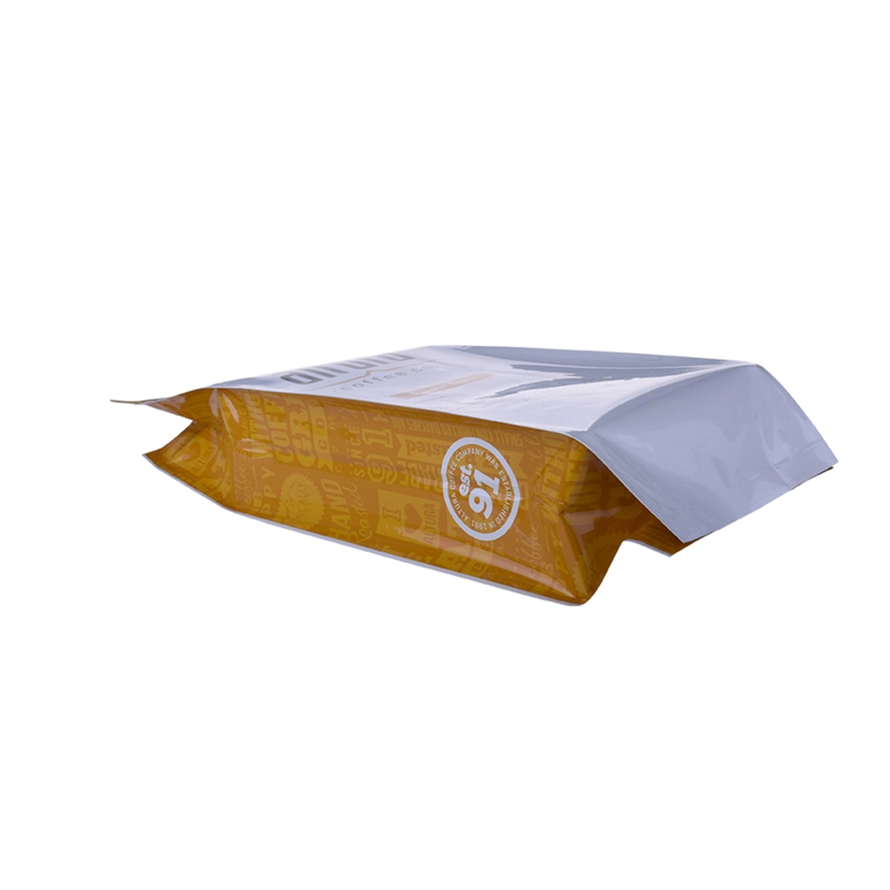 Digital Printing Recyclable Side Gusset Coffee Bags Gold Coffee Bag