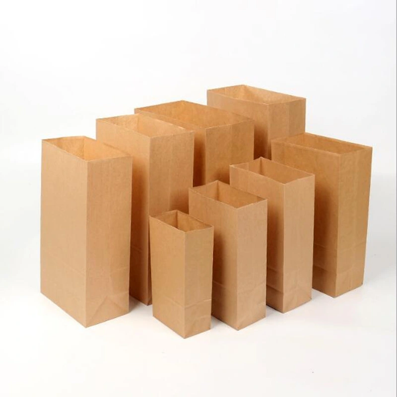 Disposable Kraft Paper Bags Food Tea Small Gift Bags Sandwich Bread Bags