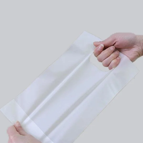Biodegradable PLA Plastic Carryout Die-Cut Bags for Coffee/Juice Shop