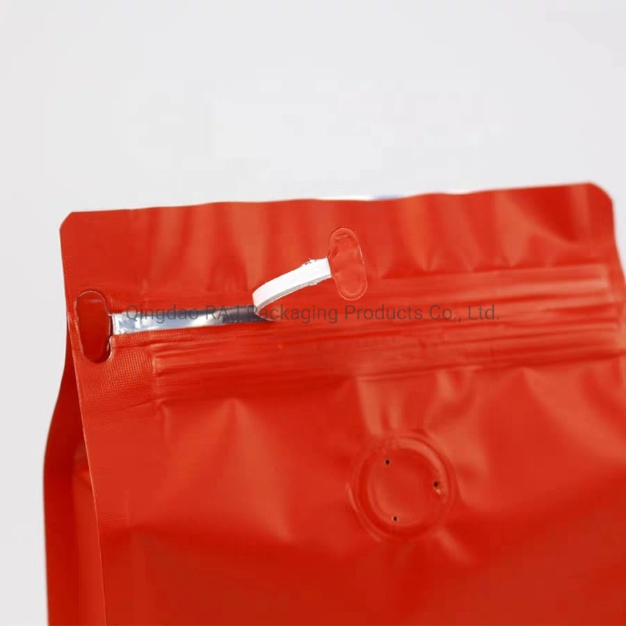 8oz 12oz Doy Pack Aluminum Foil Zip Lock Coffee Tea Bag with Degassing Valve