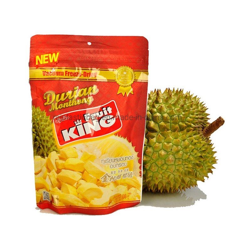 Wholesale Custom Logo Plastic Vacuum Snack Philippine Mango Thai Durian Dried Fruit Package Pouch