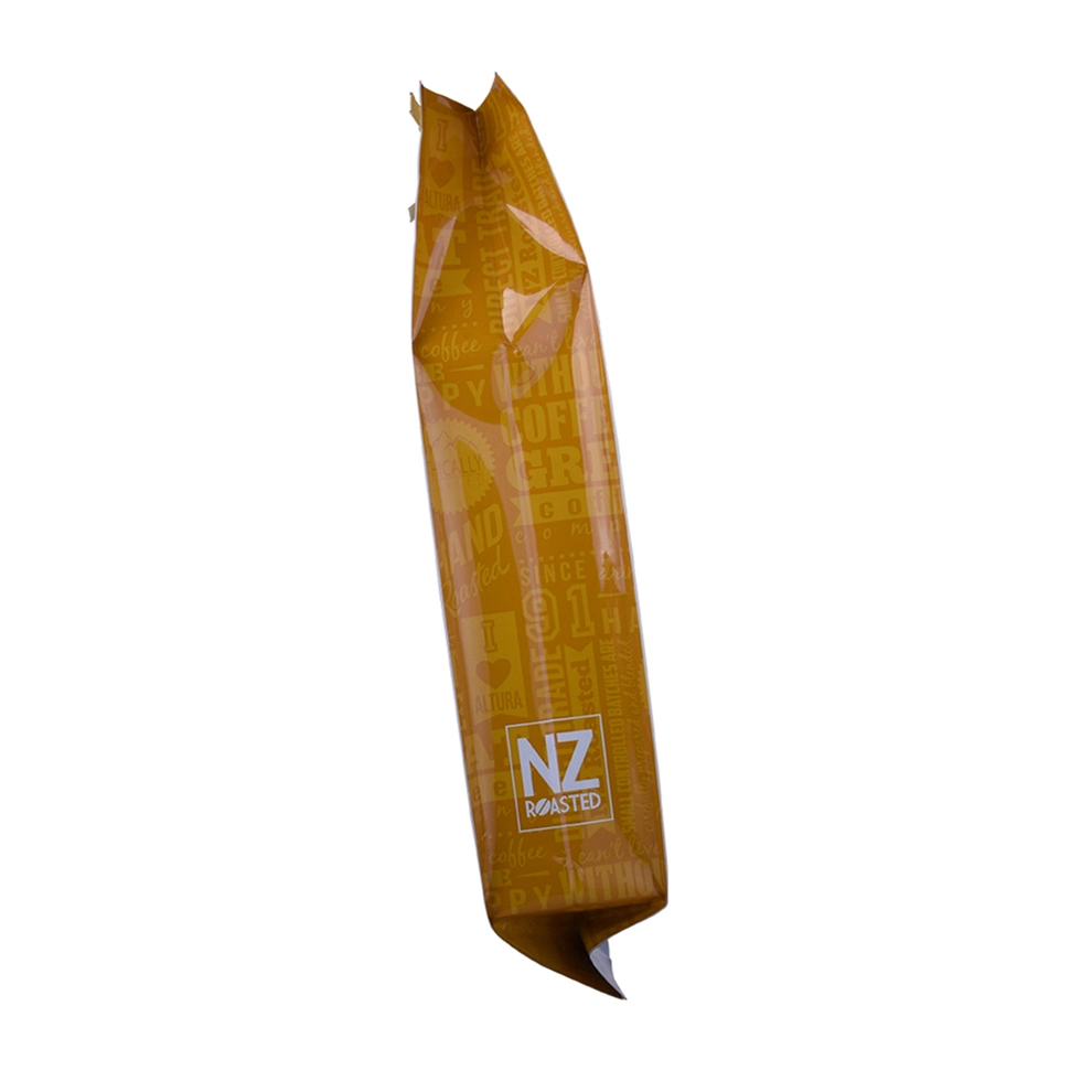 Digital Printing Recyclable Side Gusset Coffee Bags Gold Coffee Bag
