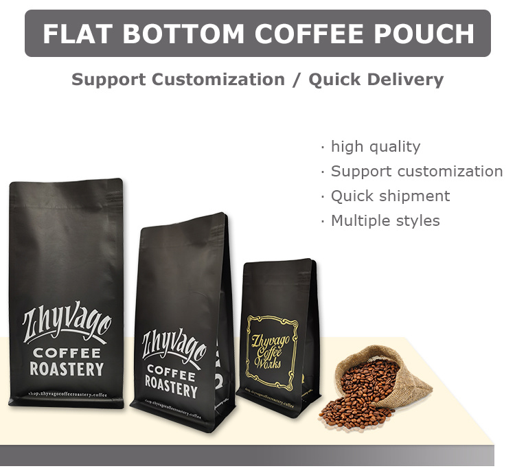Custom Printed Compostable Cellophane Coffee Bag with Valve