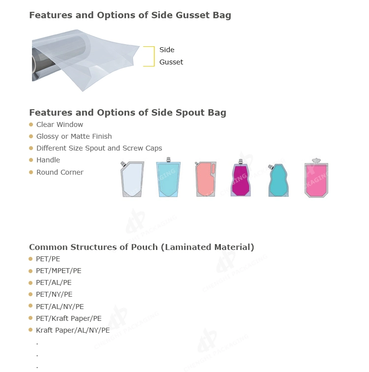 Eco-Friendly Product Flexible Coffee Tea Snack Fruit Tobacco Aluminium Foil Zipper Doypack Packaging Bag