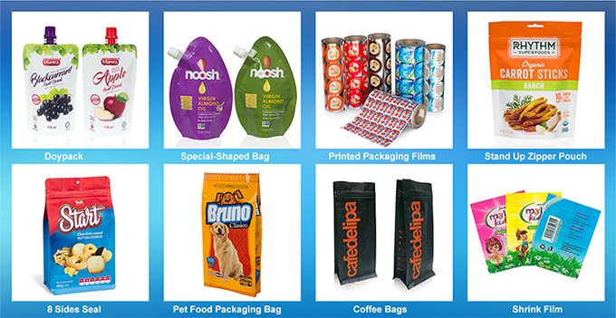 Stand up Zipper Pouch for Food Packaging Snack Candy Nut Packaging Bag Doypack