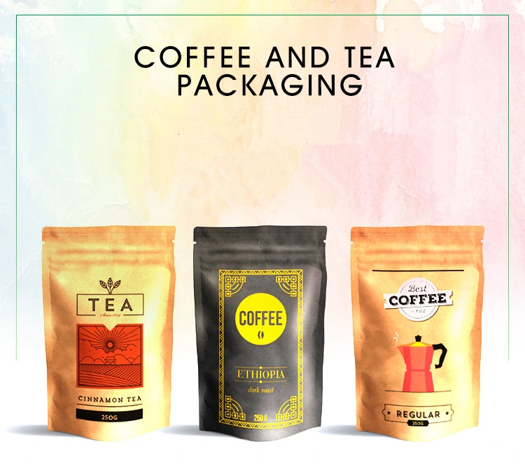 Ziplock Pouch Bags Zipper Recyclable Stand up Pouch Heat Seal Stand up Pouches Coffee Bag