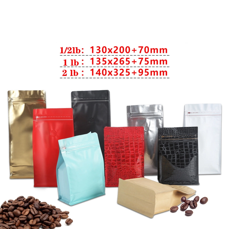 Wholesale Custom Printed Recyclable Doy Pack Coffee Zipper Bags with Valve