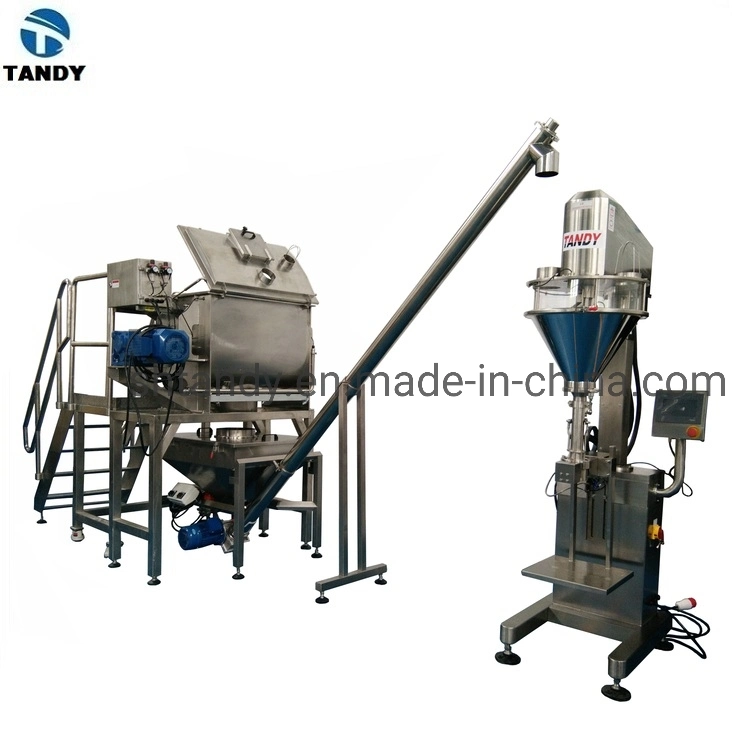 China Factory Semiautomatic Coffee Plastic Bag Filler Auger Salt Powder Filling Machine