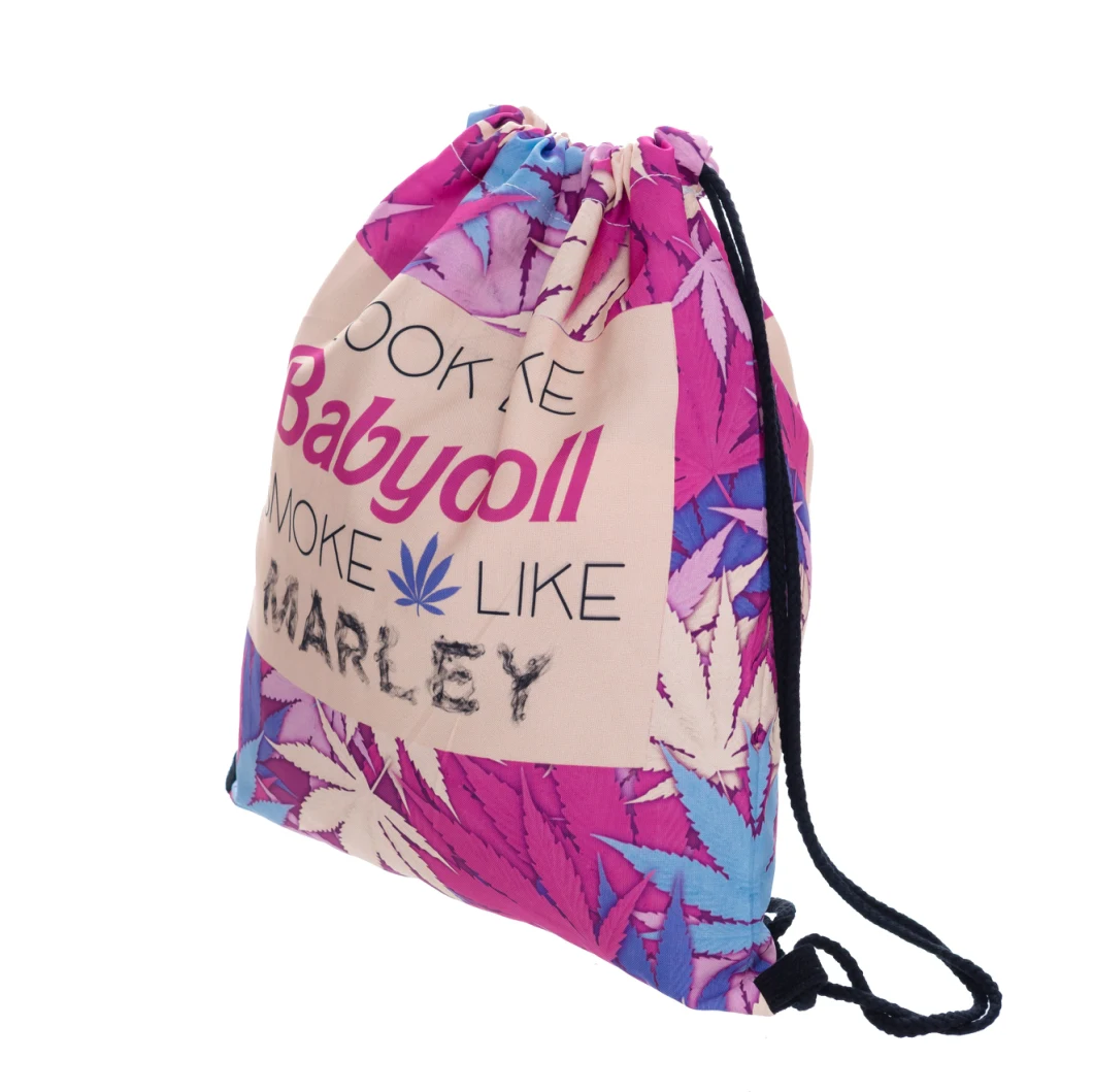 New Large Calico Bag Pocket Christmas Gift Bag Candy Bag Christmas Apple Bag Jewelry Rope Bag