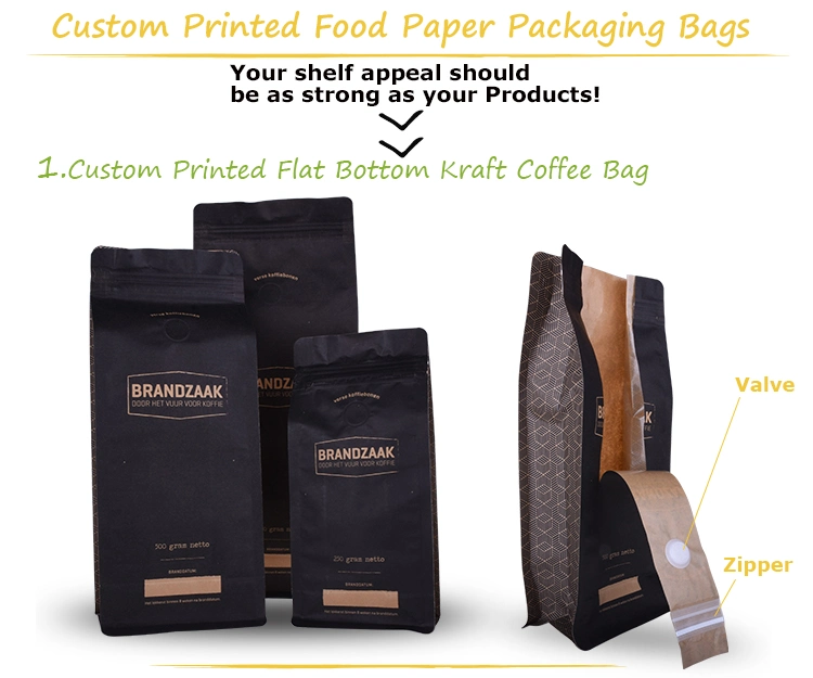 Customize Print 100% Corn Starch One-Way Valve Coffee Tea Bag