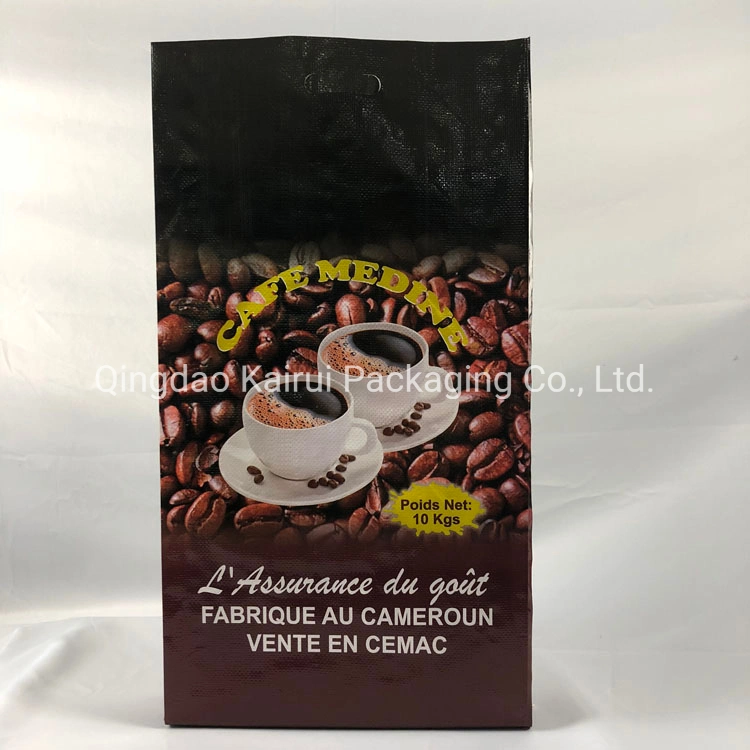 Cameroon 10kg Recycled BOPP Woven Coffee Bean Packaging Bag