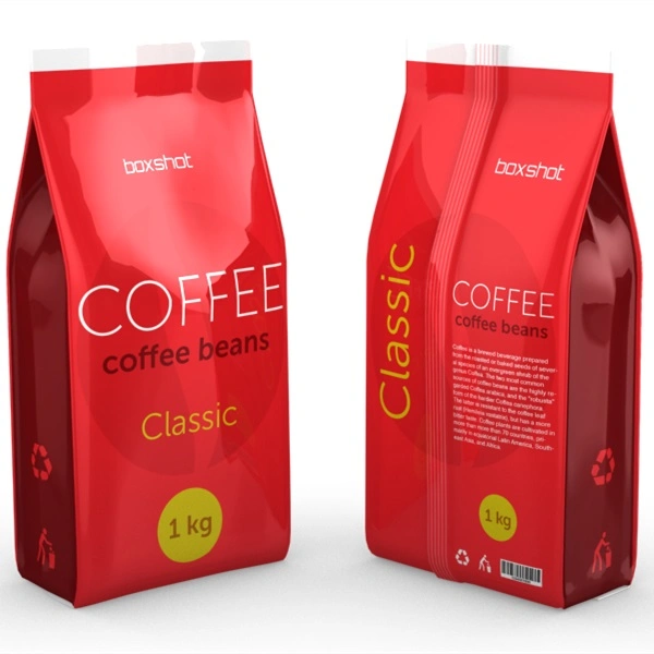 Wholesale Custom Printed Recyclable 1kg 12oz Coffee Zipper Packaging Bags with Valve