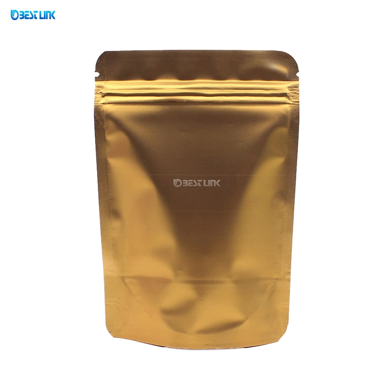 Matte Bronze Mylar Stand up Food Packaging Pouches Aluminum Foil Zip-Lock Coffee Bags Poly Nuts Storage Doypack Bags