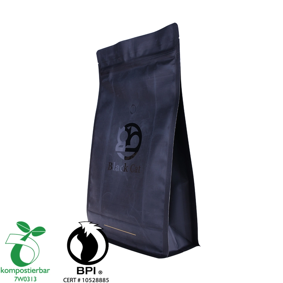 Coffee Packaging Matt Black Compostable Printing Tea Hears Bag