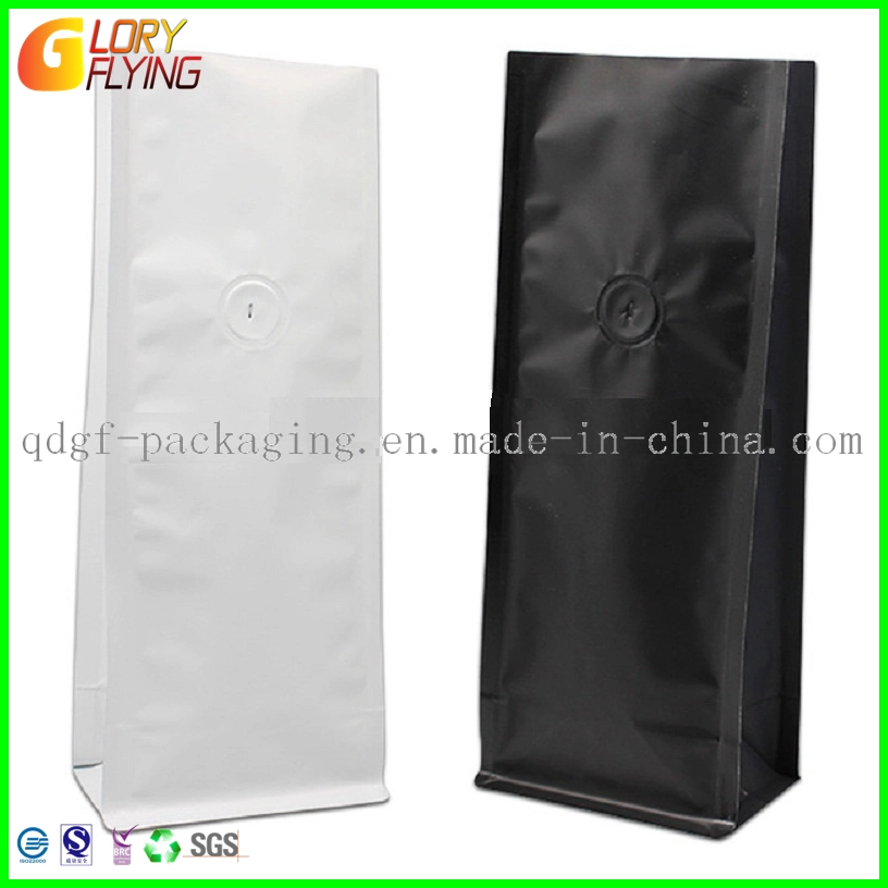 Matte Finished Plastic Paper Bag for Packing Coffee/Flat-Bottom Packaging Bag