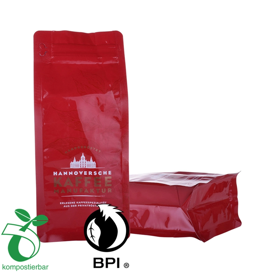 Pocket Zipper Flat Bottom Pouch Bulk Coffee Bag with Valve Wholesale
