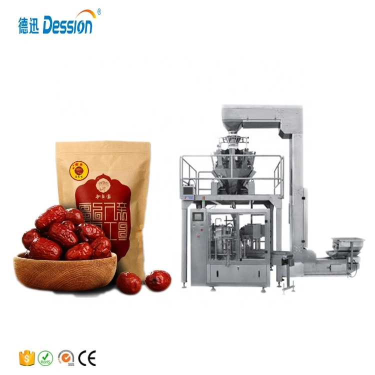 0.01% Weight Precision Atomatic Dried Fruit Almond Coffee Beans Cashew Nut Black Wolfberry Pouch Packing Machine