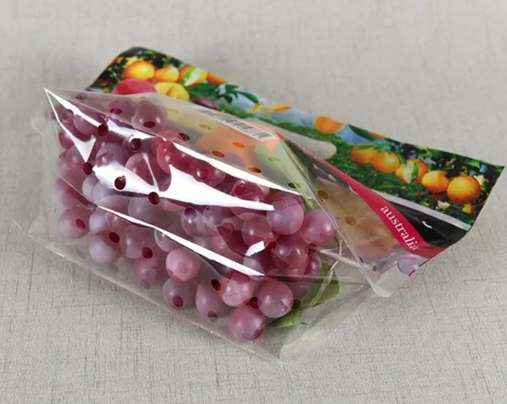 Food Grade Laminated Grape Packing Bag Cherry Zipper Bag Fruit Bag Grape Standup Pouch