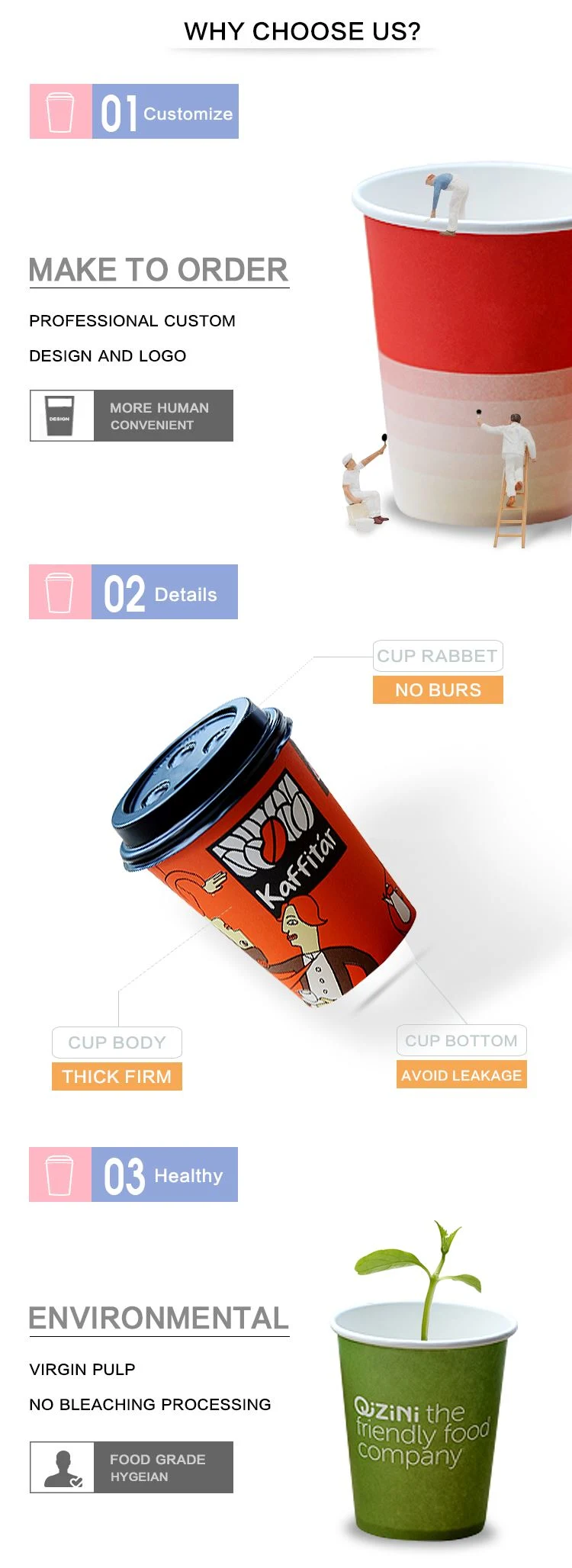 Good Quality Single Wall Branded Takeaway Coffee Cup/Christmas Paper Coffee Cup