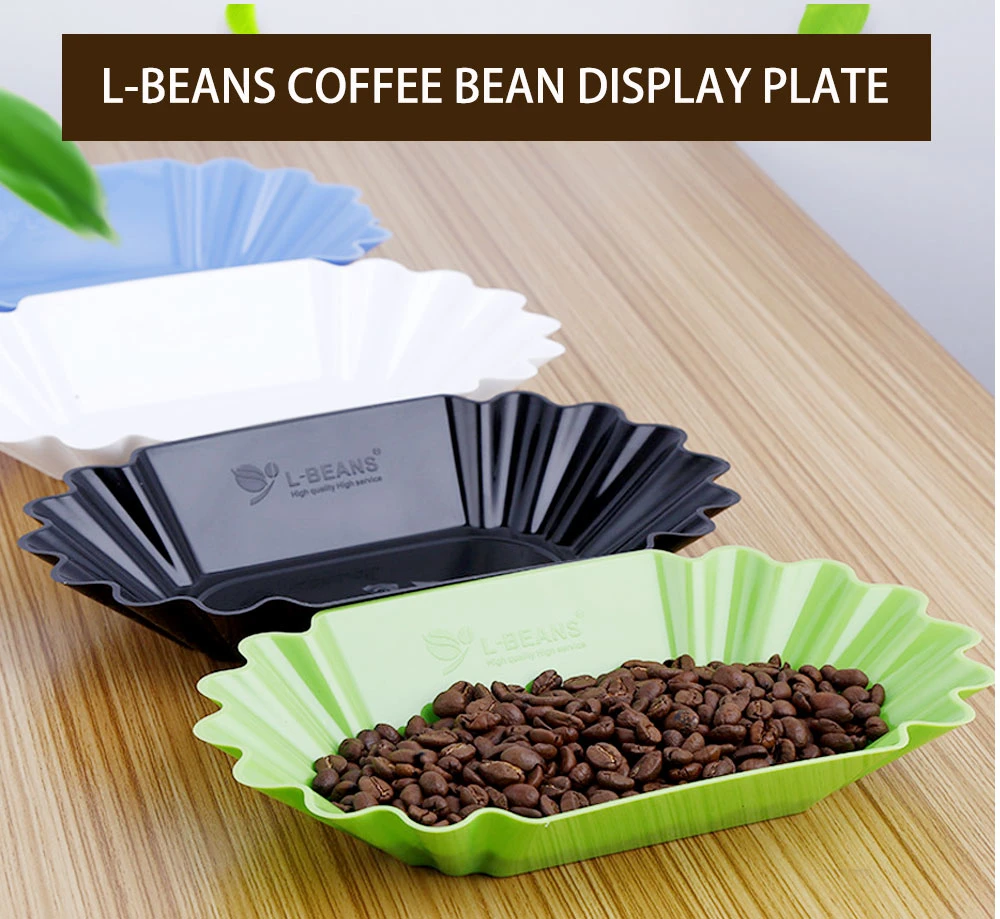 Coffee Tools Food Grade PP Plastic Coffee Bean Serving Tray Coffee Bean Display Plate