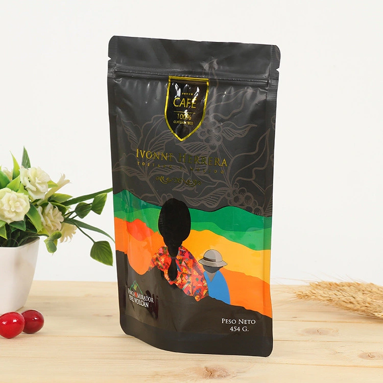 Custom Printed Resealable Mylar Stand up Pouch Plastic Packaging Doypack Zipper Coffee Tea Food Packaging Bag 