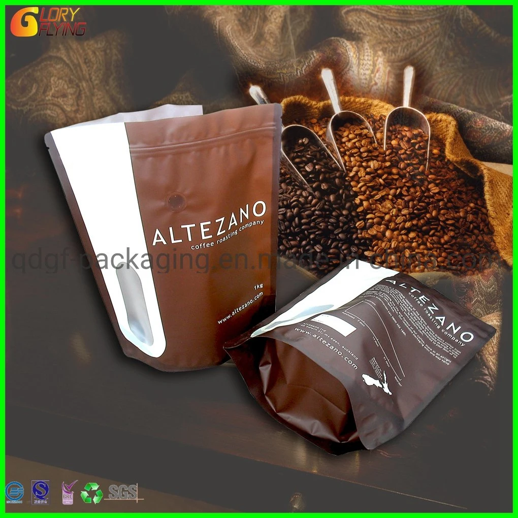 Resealable PLA Coffee Bag Food Packaging Bag Corn Starch Biodegradable Bag