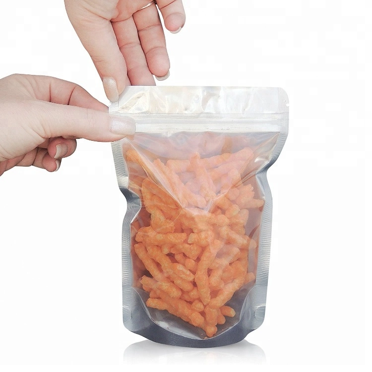 Food Grade Stand up Plastic Dried Food Packaging Aluminum Bag with Zip Top