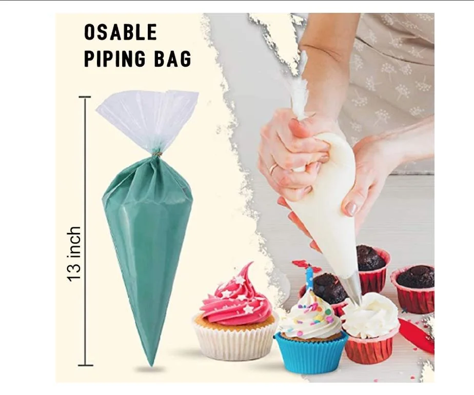 Blue/Transparent Disposable LDPE Cream Bags / Pastry Bags / Piping Bags