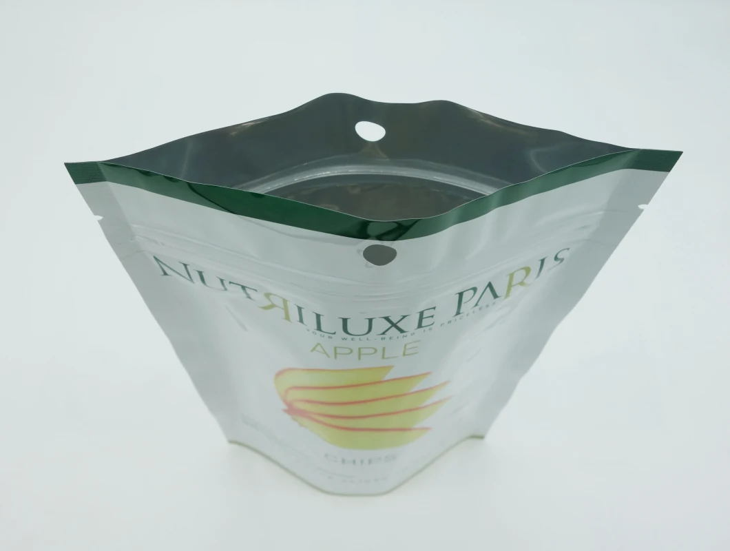 Plastic Packaging Food Bag Stand up Zip Lock Bag Zipper Pouches for Fruit Chips