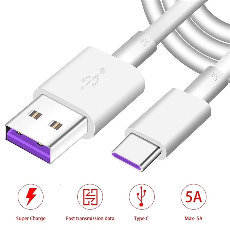 USB Mobile Charging Cable Data Fast Charging USB Type C Cable 5A