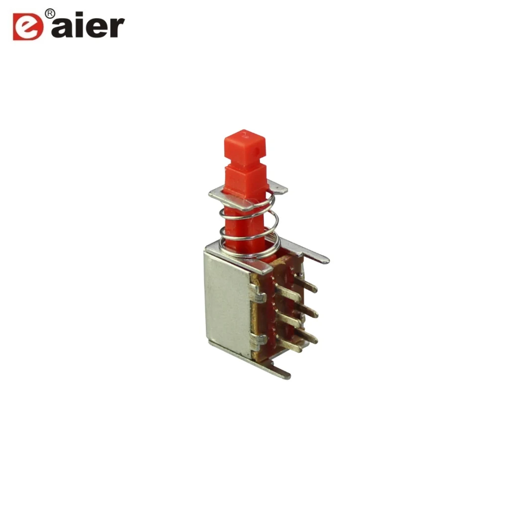 0.5A 30VDC Dpdt 6pin Mini Push Switch with PCB Terminal