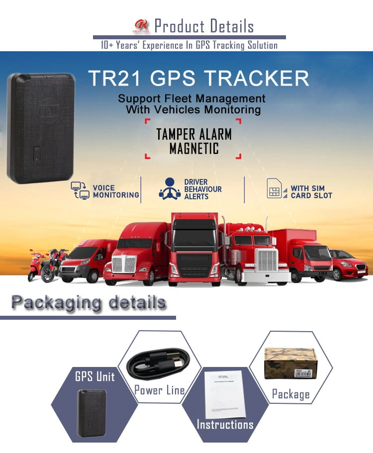 Wireless Vehicle Anti-Theft Device GPS Tracker Geo-Fence GPS GSM Fleet Tracking Device